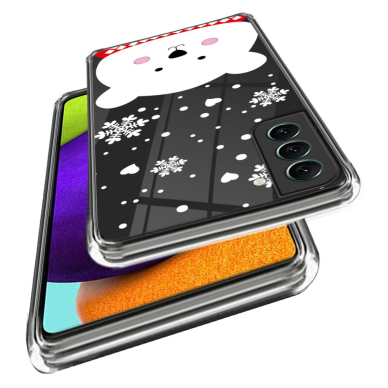 Samsung S22 Tracy clear nugarėlė Christmas Chubby Bear 1