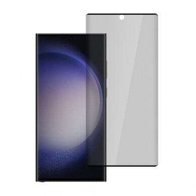Samsung S22 ULTRA black pilnas 5D PRIVACY stiklas 1