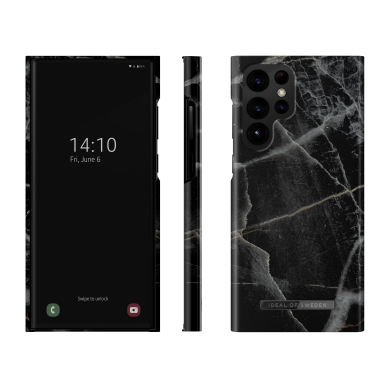 Samsung S22 ULTRA iDeal Of Sweden nugarėlė Black Thunder Marble 1