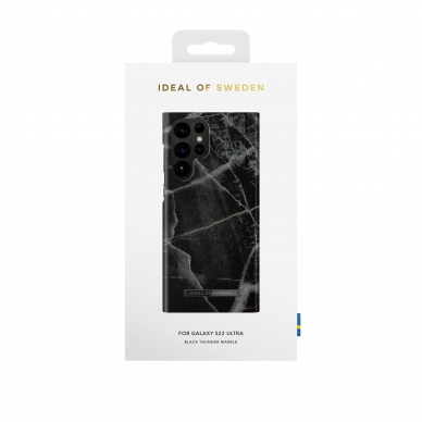 Samsung S22 ULTRA iDeal Of Sweden nugarėlė Black Thunder Marble 2
