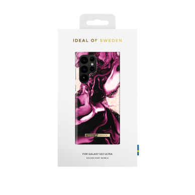 Samsung S22 ULTRA iDeal Of Sweden nugarėlė Golden Ruby Marble 2