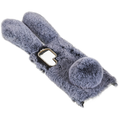 Samsung S22 ULTRA dark grey nugarėlė Fluffy rabbit 2