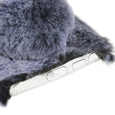 Samsung S22 ULTRA dark grey nugarėlė Fluffy rabbit 3