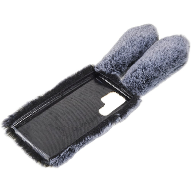Samsung S22 ULTRA dark grey nugarėlė Fluffy rabbit 6