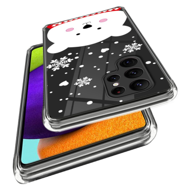 Samsung S22 ULTRA Tracy clear nugarėlė Christmas Chubby Bear 1