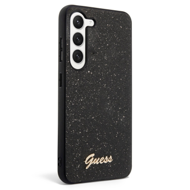 Samsung S23 black Glitter Flakes GUESS nugarėlė 2