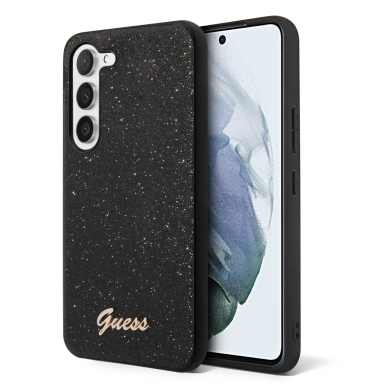 Samsung S23 black Glitter Flakes GUESS nugarėlė
