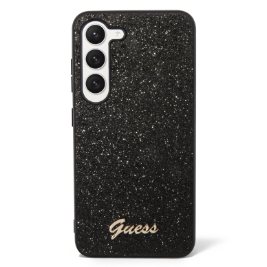 Samsung S23 black Glitter Flakes GUESS nugarėlė 1