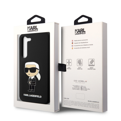 Samsung S23 black NFT Liquid Silicone KARL LAGERFELD nugarėlė 7