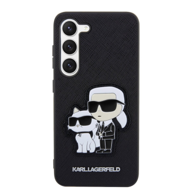 Samsung S23 black NFT Saffiano Karl and Choupette KARL LAGERFELD nugarėlė 2
