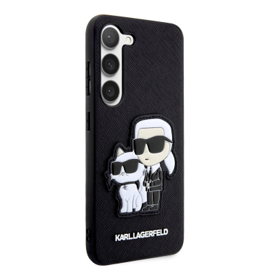Samsung S23 black NFT Saffiano Karl and Choupette KARL LAGERFELD nugarėlė 4