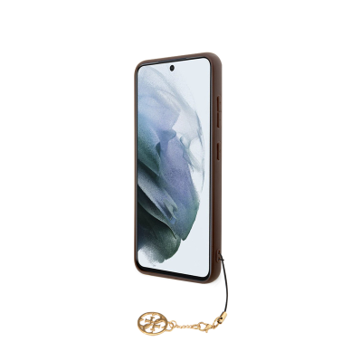 Samsung S23 brown Charms GUESS nugarėlė 1 Samsung S23 brown Charms GUESS nugarėlė 1