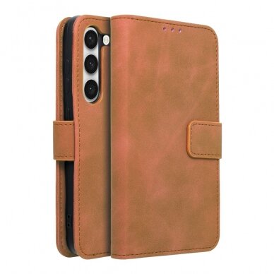 Samsung S23 brown VELVET dėklas 10
