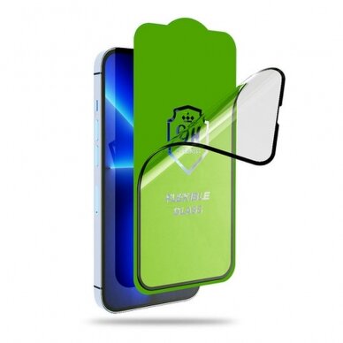 Samsung S23 FE apsauginis black 3D FLEXIBLE stiklas 2