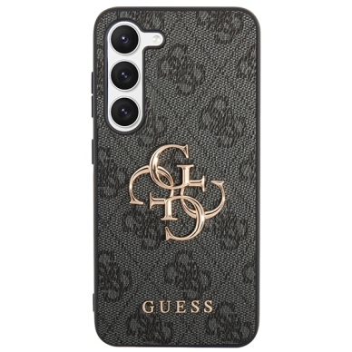 Samsung S23 FE black PU Leather 4G Metal Logo GUESS nugarėlė 2