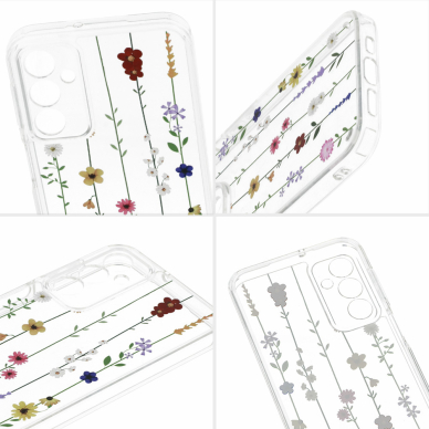 Samsung S23 FE clear Flower nugarėlė Design4 4