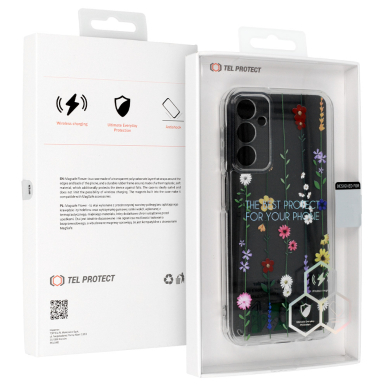 Samsung S23 FE clear Flower nugarėlė Design4 6