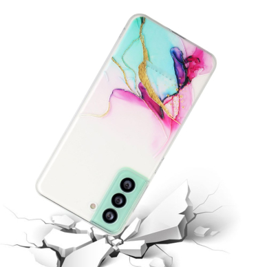 Samsung S23 FE Tracy nugarėlė LASER MARBLE Red/Yellow 1