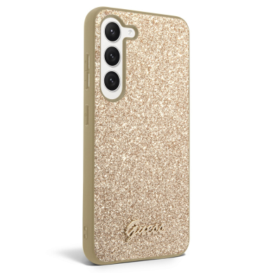 Samsung S23 gold Glitter Flakes GUESS nugarėlė 2