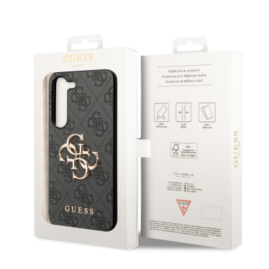 Samsung S23 grey Metal Logo GUESS nugarėlė 7