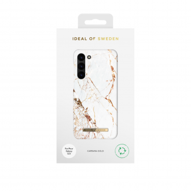 Samsung S23 iDeal Of Sweden nugarėlė Carrara Gold 2