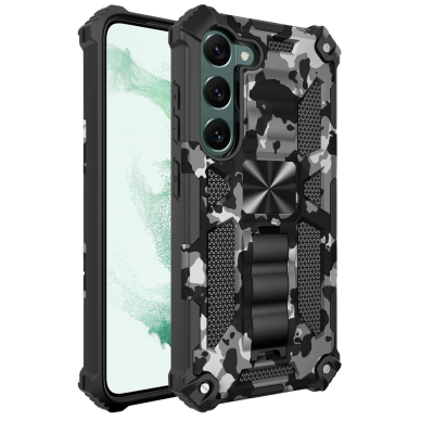 Samsung S23 juoda camouflage ARMOR METAL nugarėlė 1