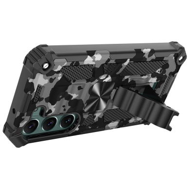 Samsung S23 juoda camouflage ARMOR METAL nugarėlė 2