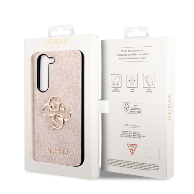Samsung S23 pink Metal Logo GUESS nugarėlė 7