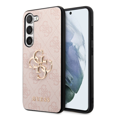 Samsung S23 pink Metal Logo GUESS nugarėlė