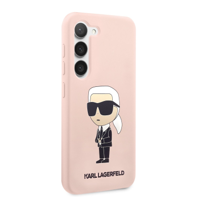 Samsung S23 pink NFT Liquid Silicone KARL LAGERFELD nugarėlė 4