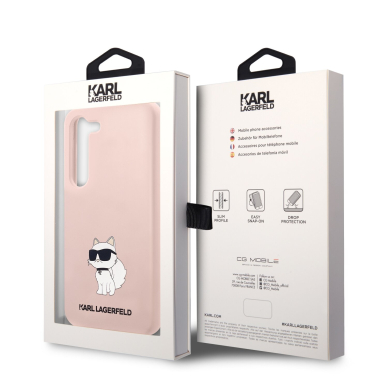 Samsung S23 pink NFT Liquid Silicone KARL LAGERFELD nugarėlė 7