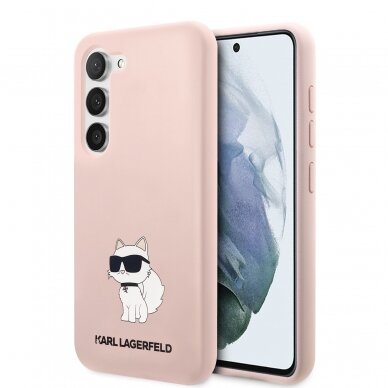 Samsung S23 pink NFT Liquid Silicone KARL LAGERFELD nugarėlė