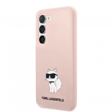 Samsung S23 pink NFT Liquid Silicone KARL LAGERFELD nugarėlė 3
