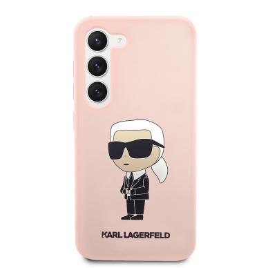 Samsung S23 pink NFT Liquid Silicone KARL LAGERFELD nugarėlė 2