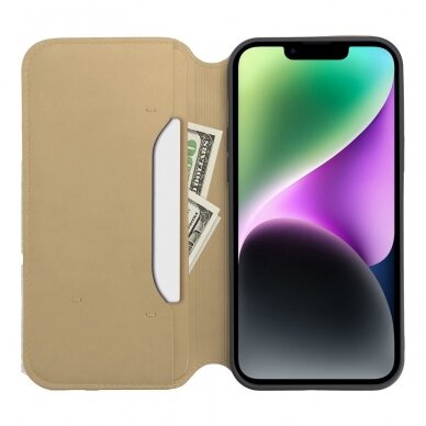Samsung S23 PLUS aukso spalvos DUAL POCKET dėklas 3