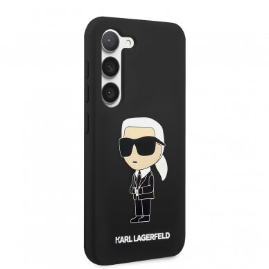 Samsung S23 PLUS black NFT Liquid Silicone KARL LAGERFELD nugarėlė 4