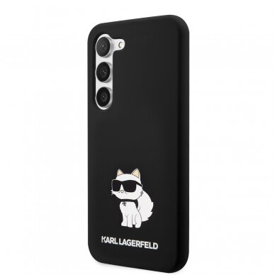 Samsung S23 PLUS black NFT Liquid Silicone KARL LAGERFELD nugarėlė 3