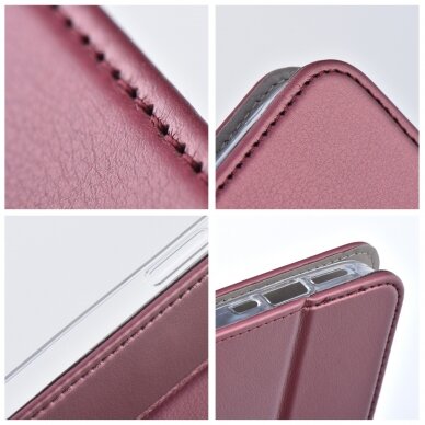 Samsung S23 PLUS bordo spalvos MAGNETIC dėklas 5