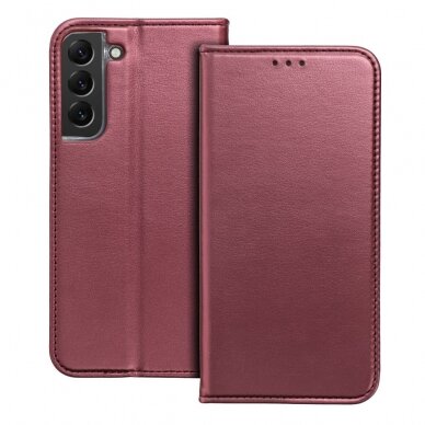 Samsung S23 PLUS bordo spalvos MAGNETIC dėklas 2
