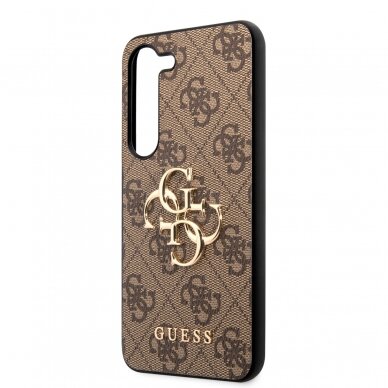 Samsung S23 PLUS brown Metal Logo GUESS nugarėlė 5