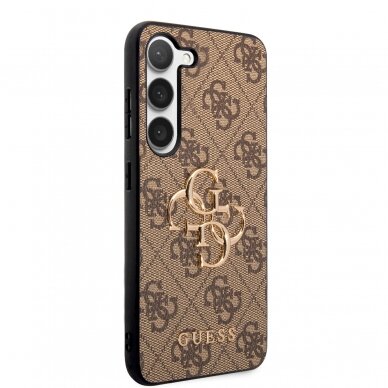 Samsung S23 PLUS brown Metal Logo GUESS nugarėlė 4