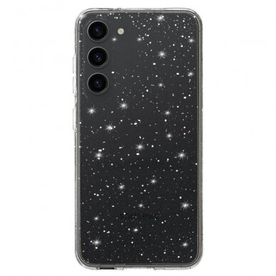 Samsung S23 PLUS clear Crystal Glitter nugarėlė 1