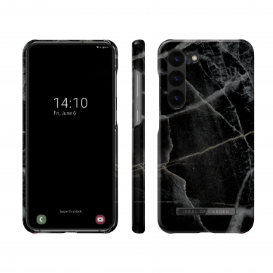 Samsung S23 PLUS iDeal Of Sweden nugarėlė Black Thunder Marble 1