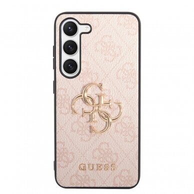 Samsung S23 PLUS pink Metal Logo GUESS nugarėlė 2