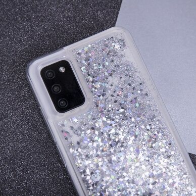 Samsung S23 PLUS sidabro spalvos WATER SPARKLE nugarėlė 6