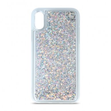Samsung S23 PLUS sidabro spalvos WATER SPARKLE nugarėlė