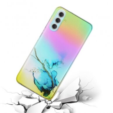 Samsung S23 PLUS Tracy nugarėlė LASER MARBLE Blue 1