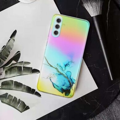 Samsung S23 PLUS Tracy nugarėlė LASER MARBLE Blue 3