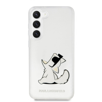 Samsung S23 PLUS transparent Choupette eat KARL LAGERFELD nugarėlė 2