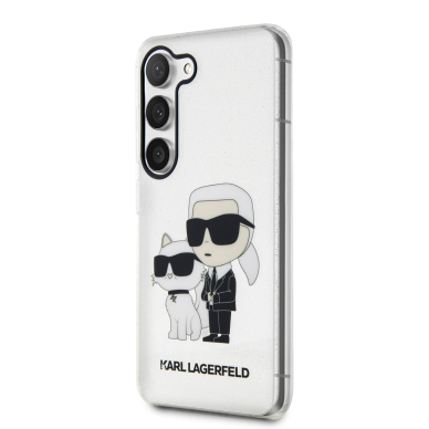 Samsung S23 PLUS transparent NFT IML Glitter KARL LAGERFELD nugarėlė 3